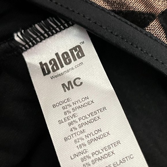 Balera Gold Chevron Velvet Leotard - Picture 4 of 4